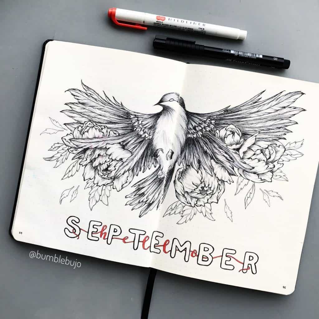 September spreads and layouts