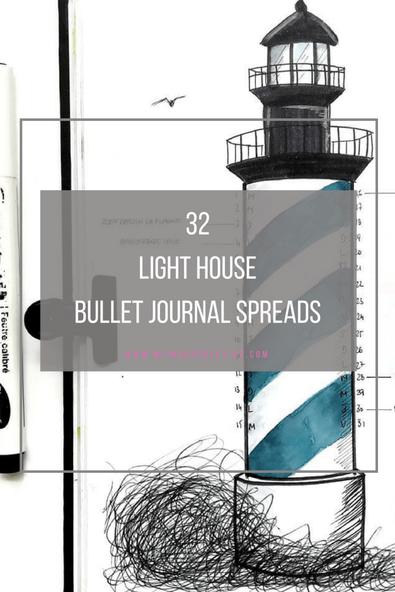 32 Lighthouse Bullet journal Ideas and Spreads