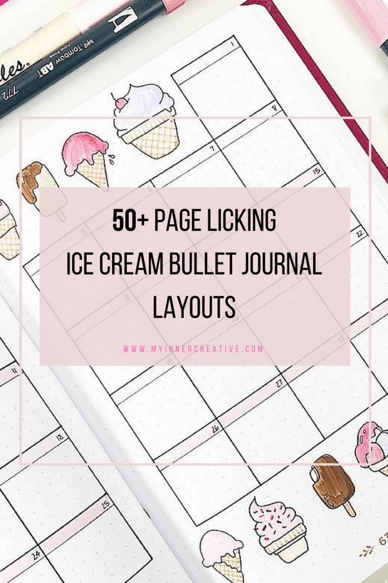 50+ Delicious Ice Cream Bullet Journal ideas