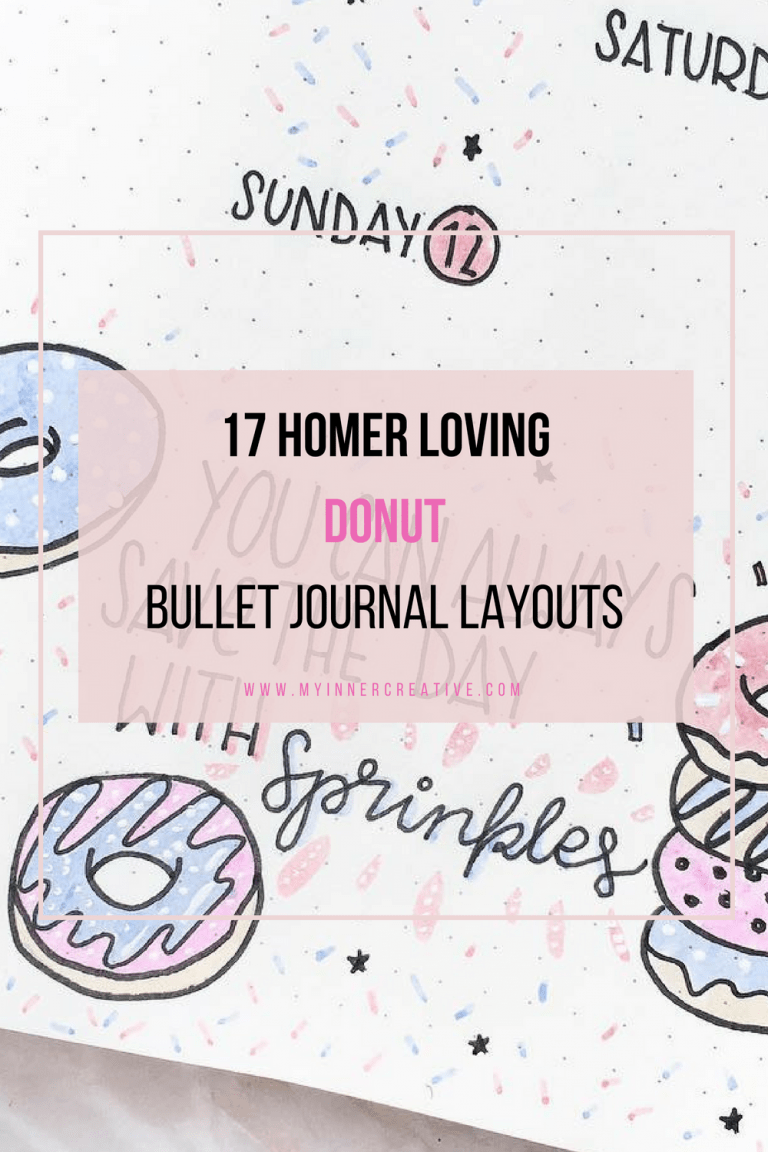 17 Donut bullet journal layout and spread ideas