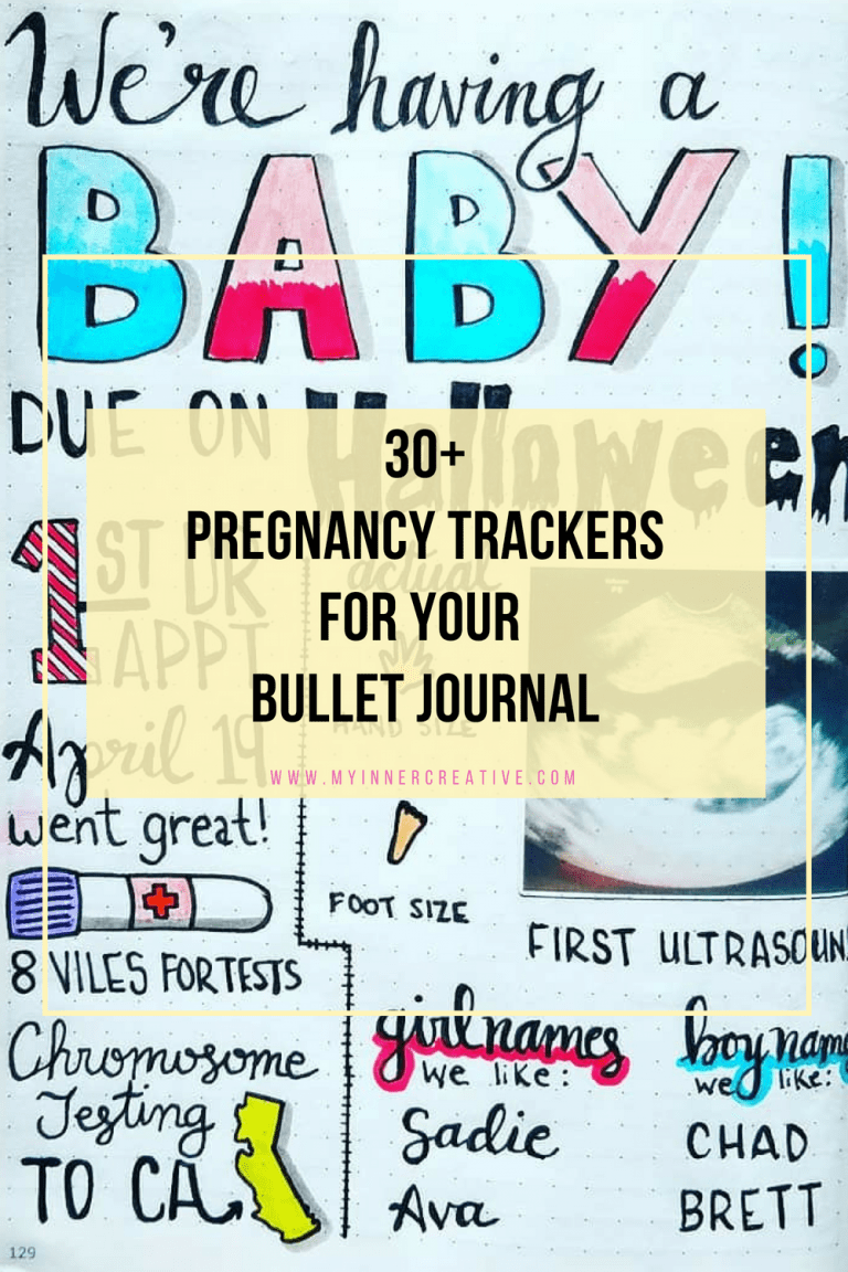 33 Pregnancy Tracker Bullet Journal Layouts to capture milestones
