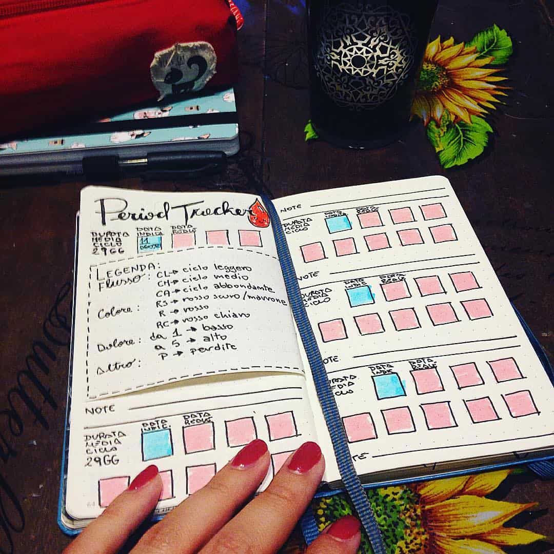 bullet journal period tracker layout ideas (5) | My Inner Creative