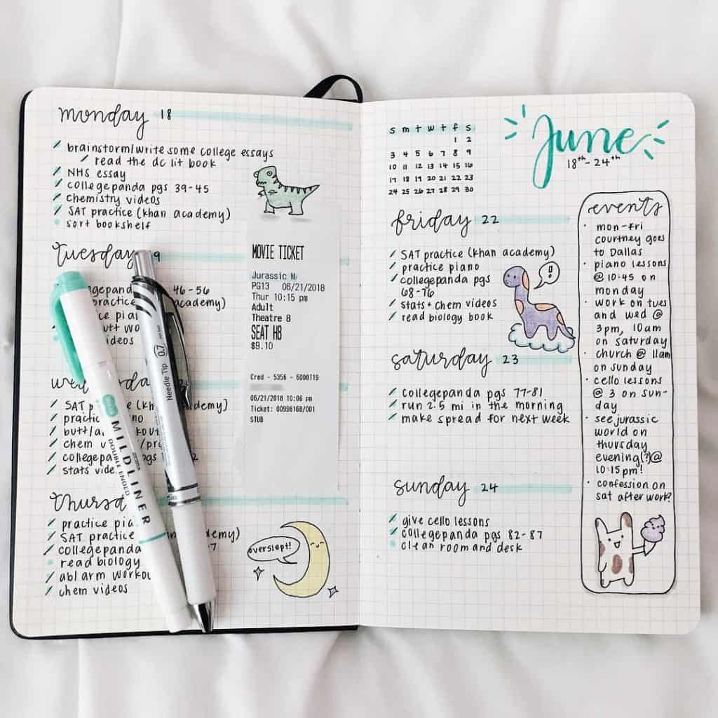 15 of the Best Exciting Dinosaur Bullet Journal Layouts For Jurassic Lovers