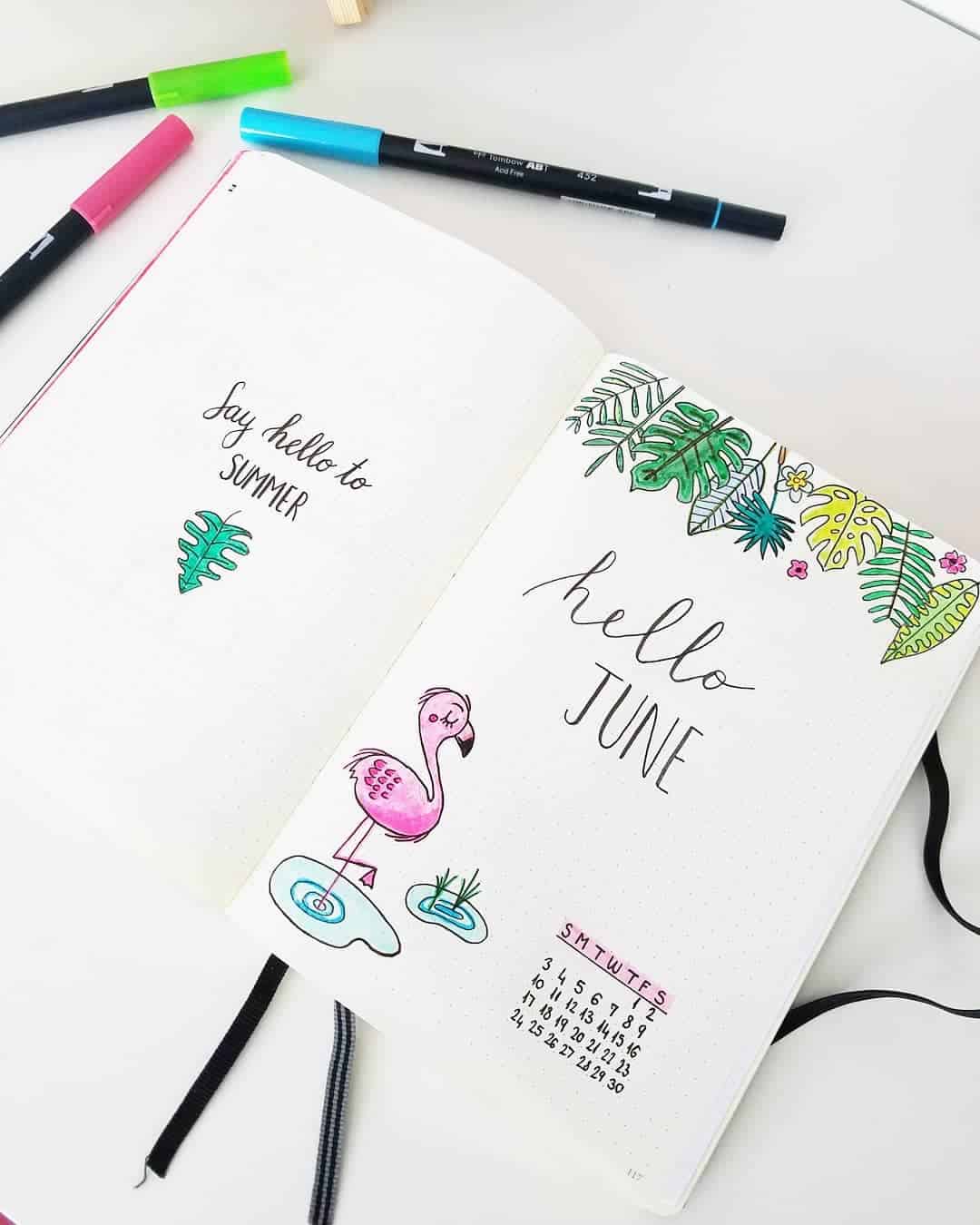 49 of the Pinkest Flamingo bullet journal spreads | My Inner Creative