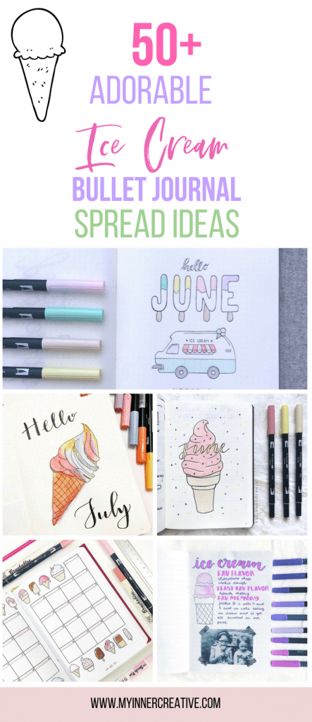 ice cream bullet journal layout