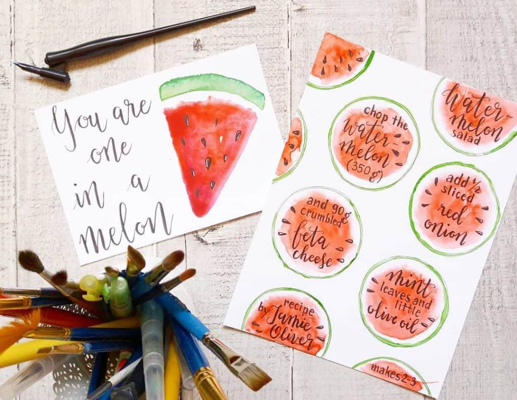 Watermelon bullet journal ideas