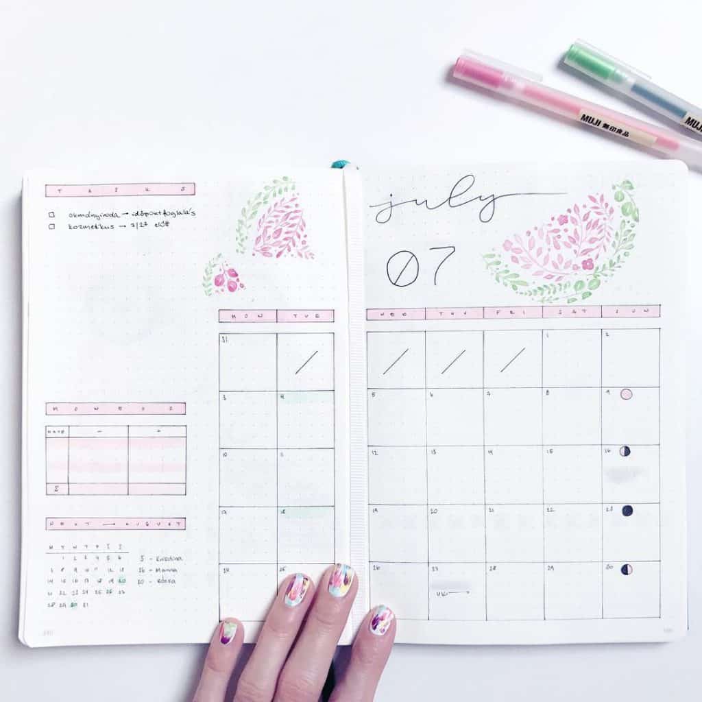 Watermelon bullet journal ideas