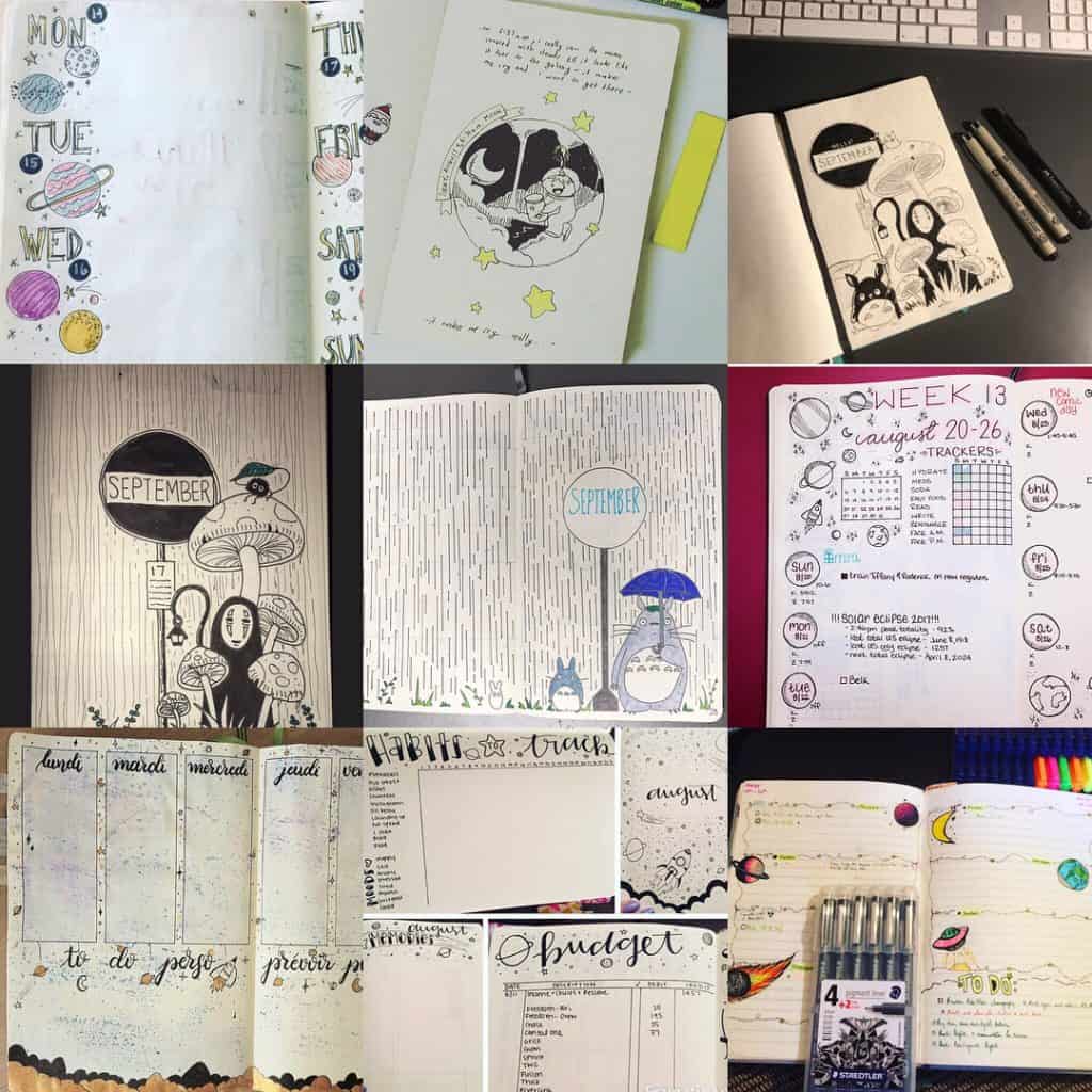 Studio Ghibli themed bullet journal ideas