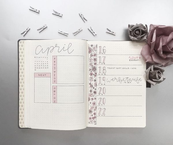 70+ Pink bullet journal layout ideas | My Inner Creative