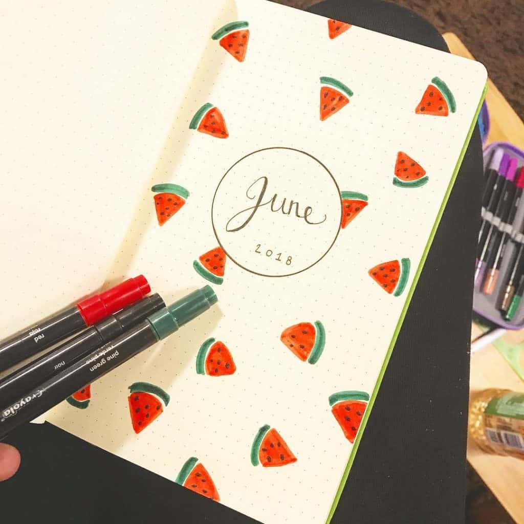 Watermelon bullet journal ideas