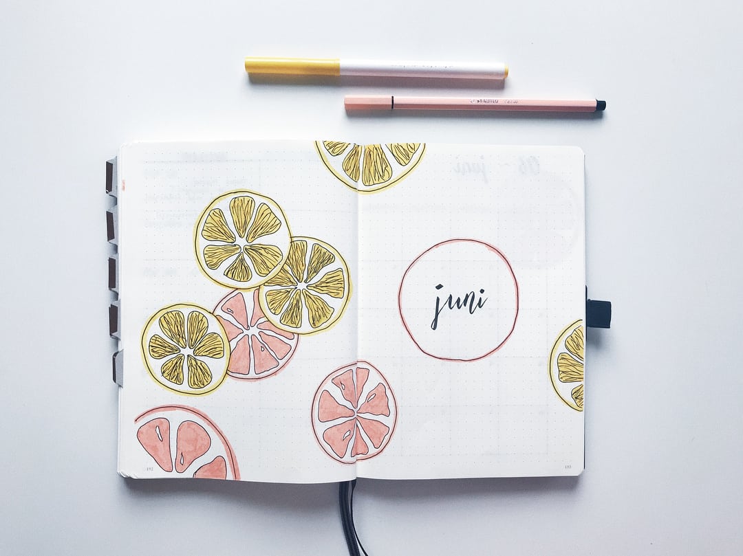 Citrus bullet journal theme ideas My Inner Creative