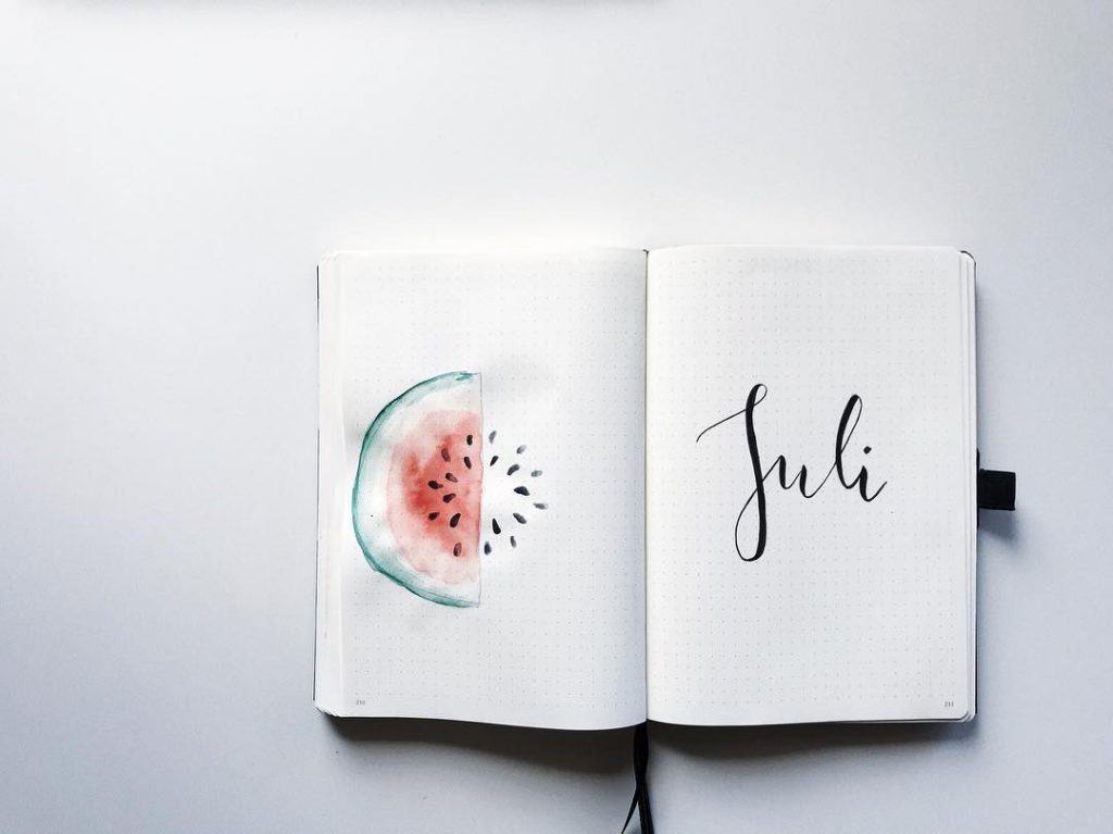 Watermelon bullet journal ideas