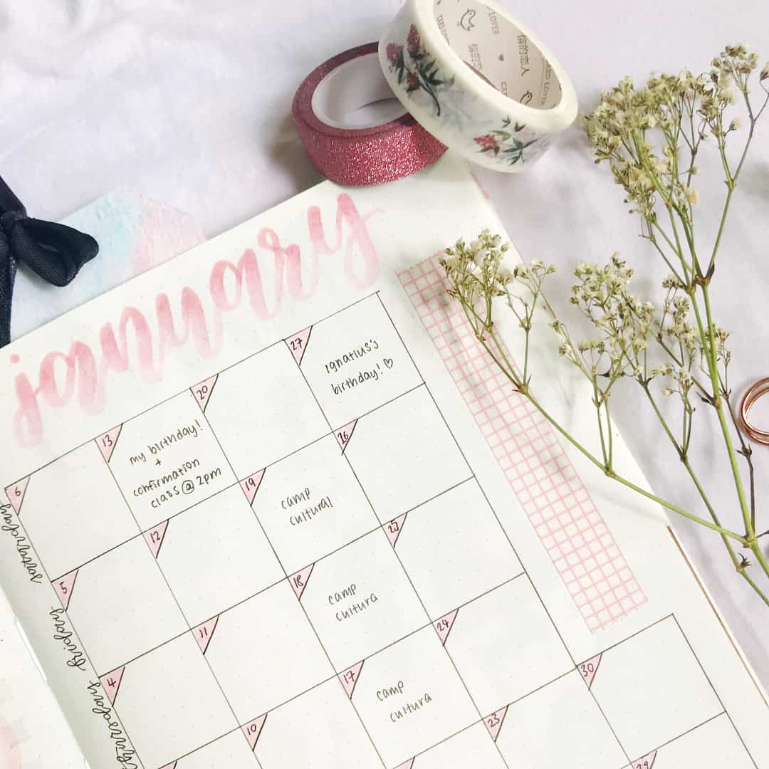 pink bullet journal layout | My Inner Creative