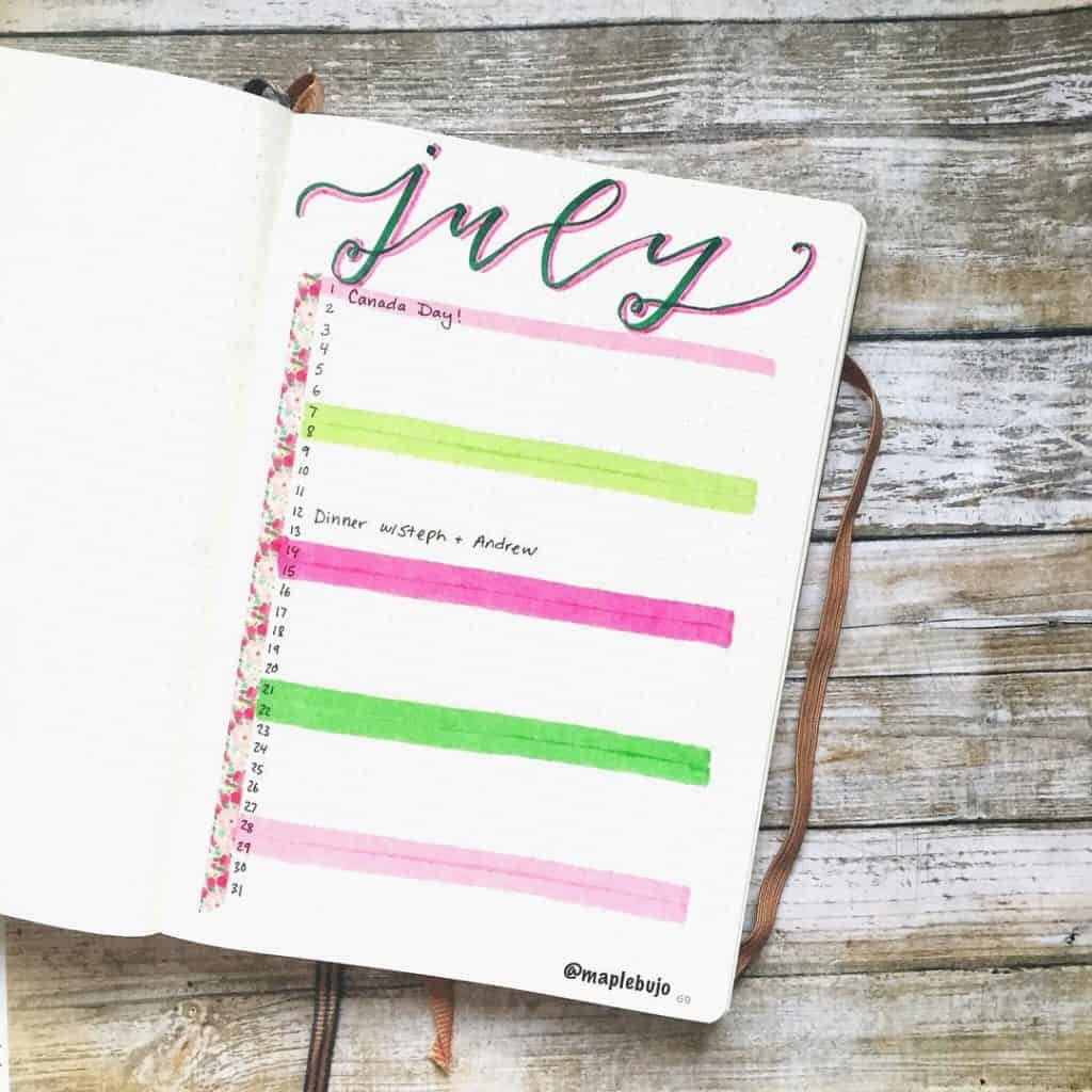 Watermelon bullet journal ideas