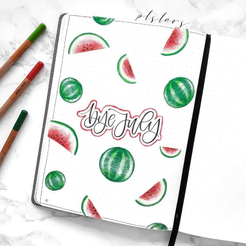 55 Stunning Watermelon bullet journal ideas | My Inner Creative