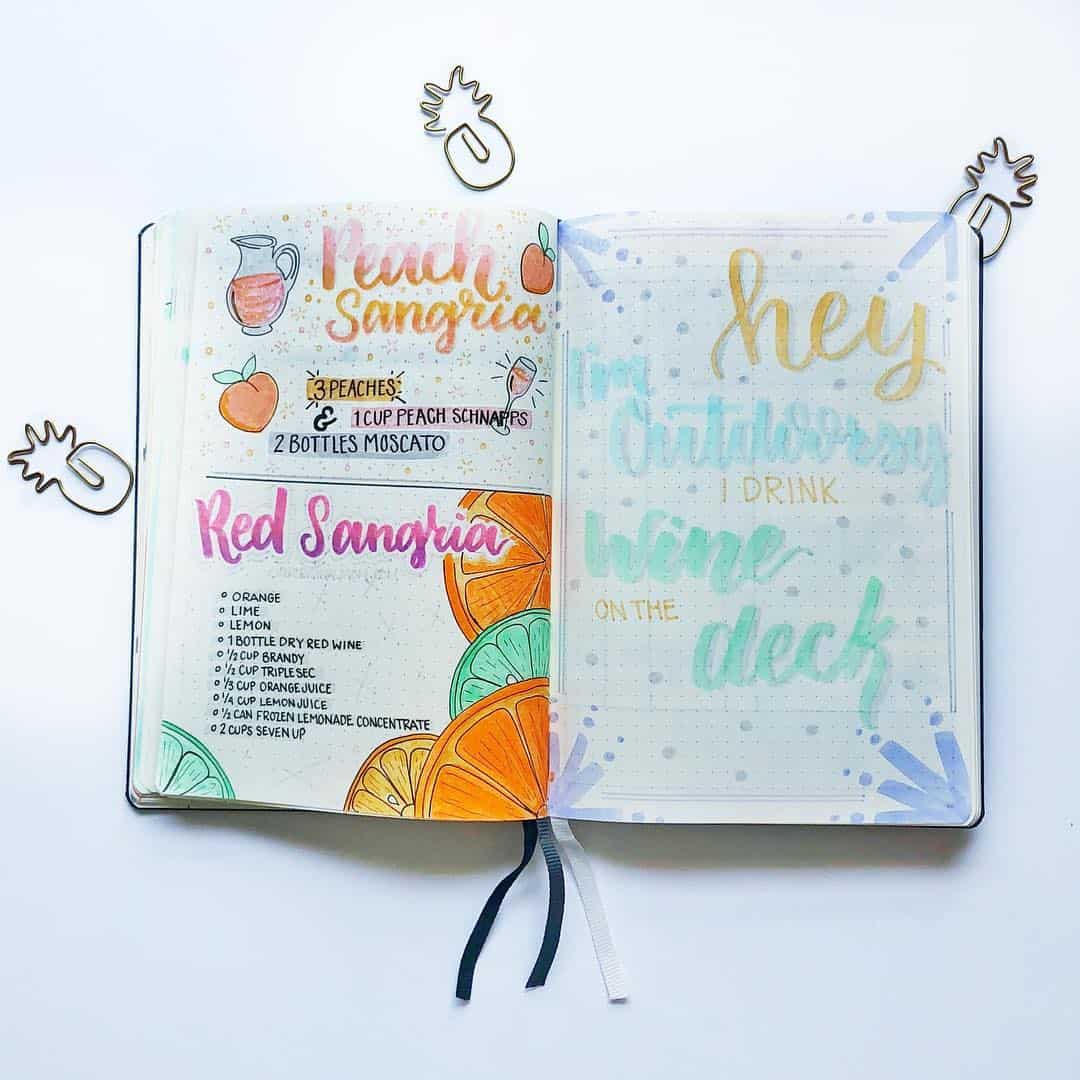 35+ Ideas for Recipes in your bullet journal | My Inner Creative