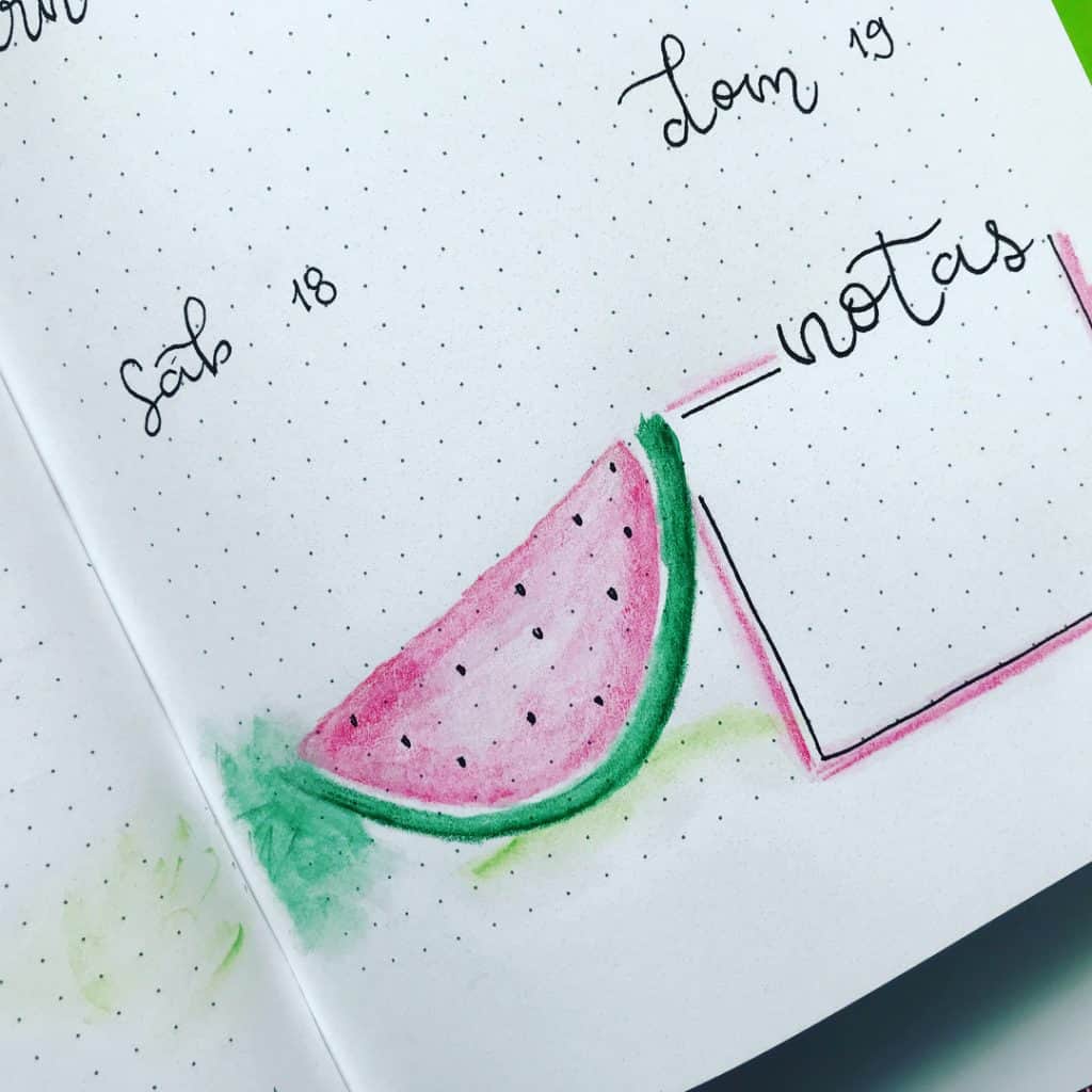 Watermelon bullet journal ideas