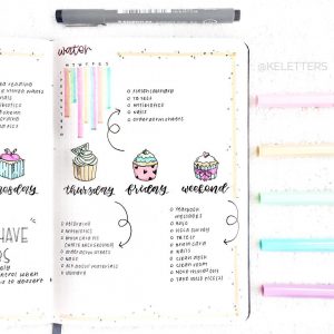 20+ Scrumptious Cupcake Inspired Bullet Journal Layout Ideas