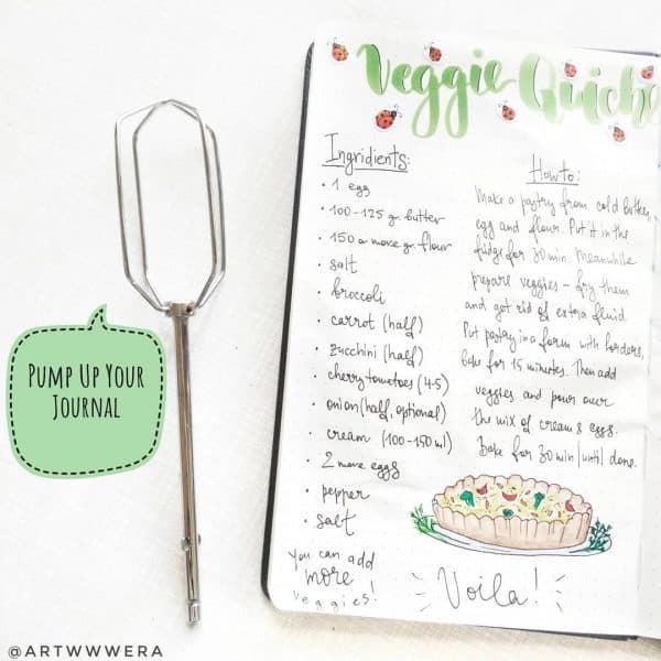 35+ Ideas for Recipes in your bullet journal | My Inner Creative