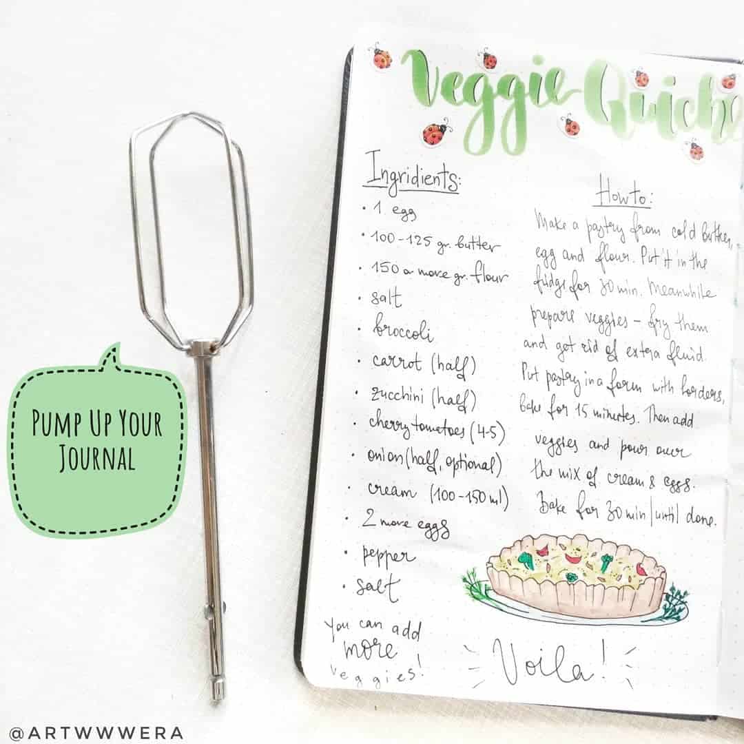 35+ Ideas for Recipes in your bullet journal | My Inner Creative