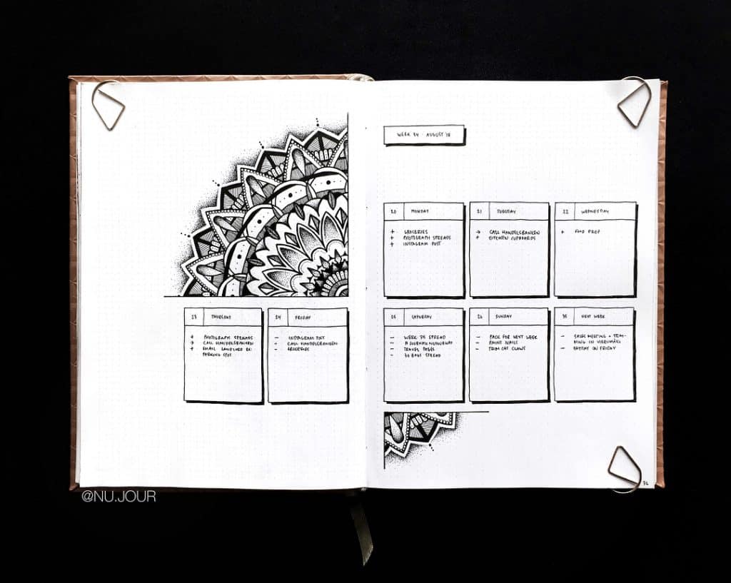 Mandala bullet journal ideas