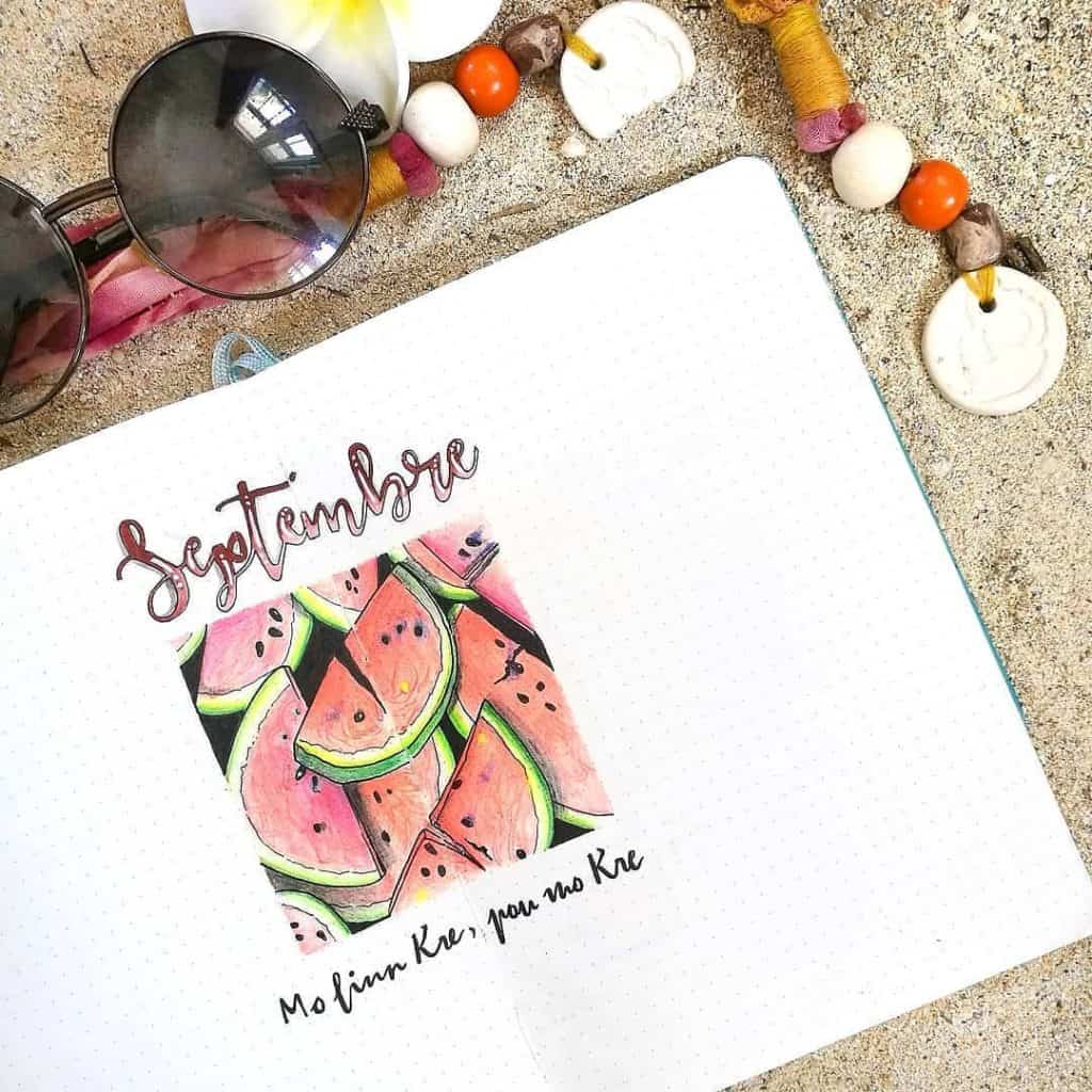 Watermelon bullet journal ideas