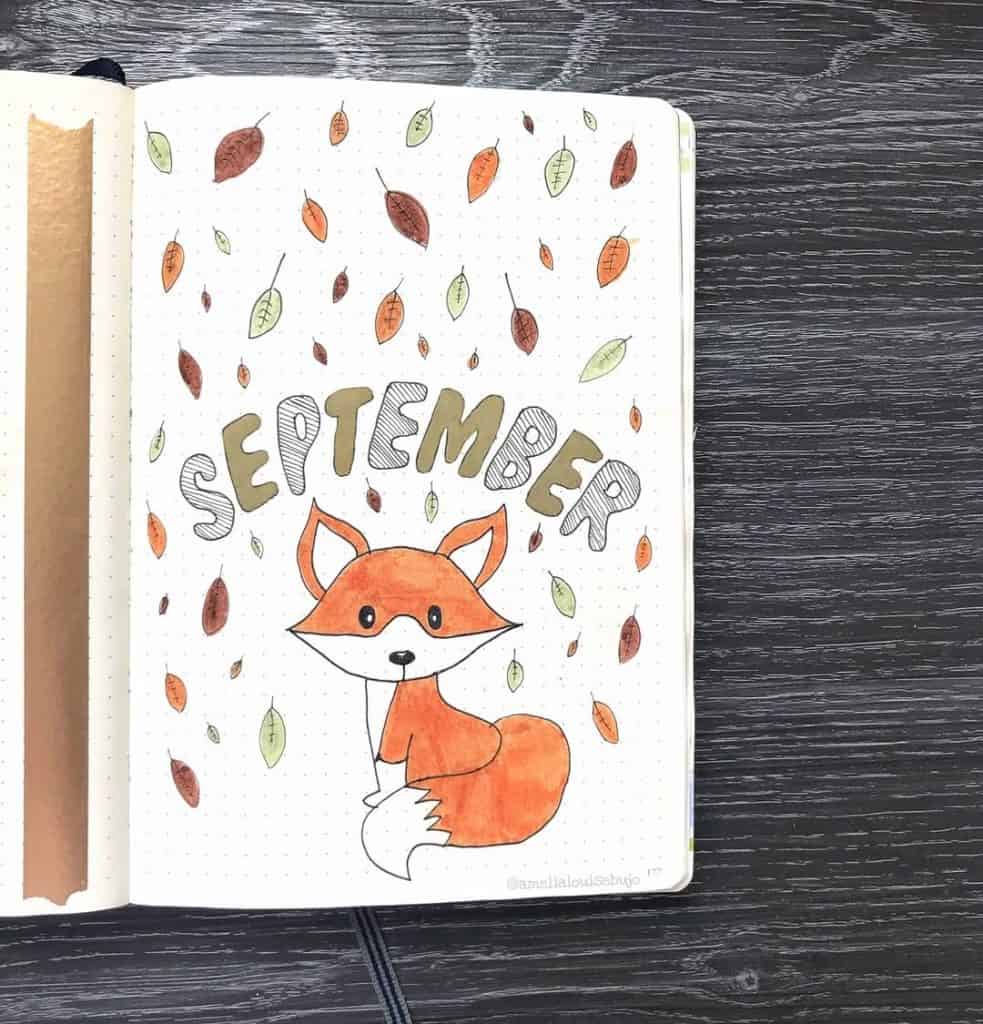 Fox themed bullet journal ideas