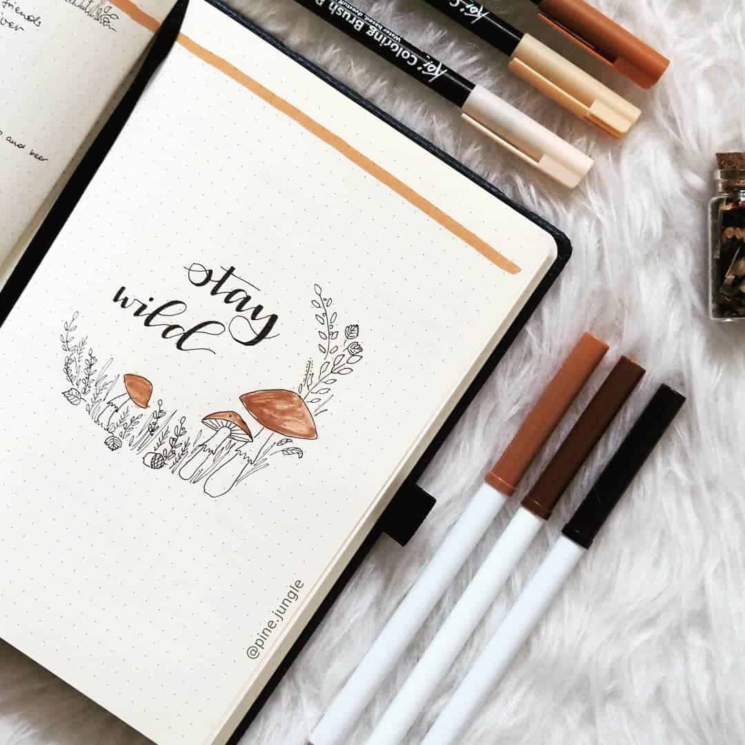 40+ Mushroom Bullet Journal Theme Ideas | My Inner Creative