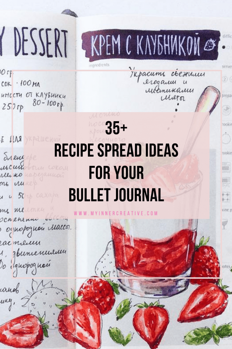 35+ Ideas for Recipes in your bullet journal