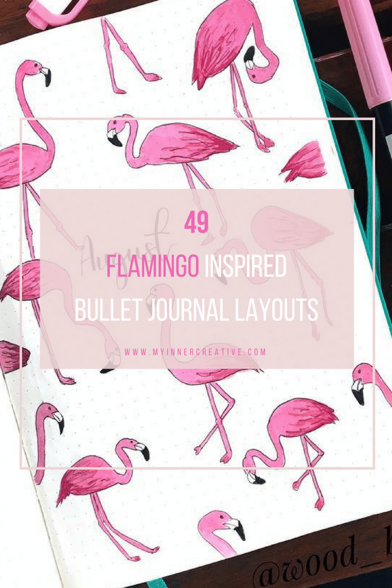 49 of the Pinkest Flamingo bullet journal spreads