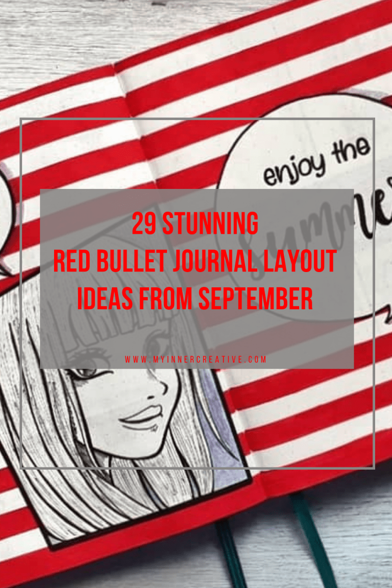 60+ Amazing Red bullet journal layout ideas