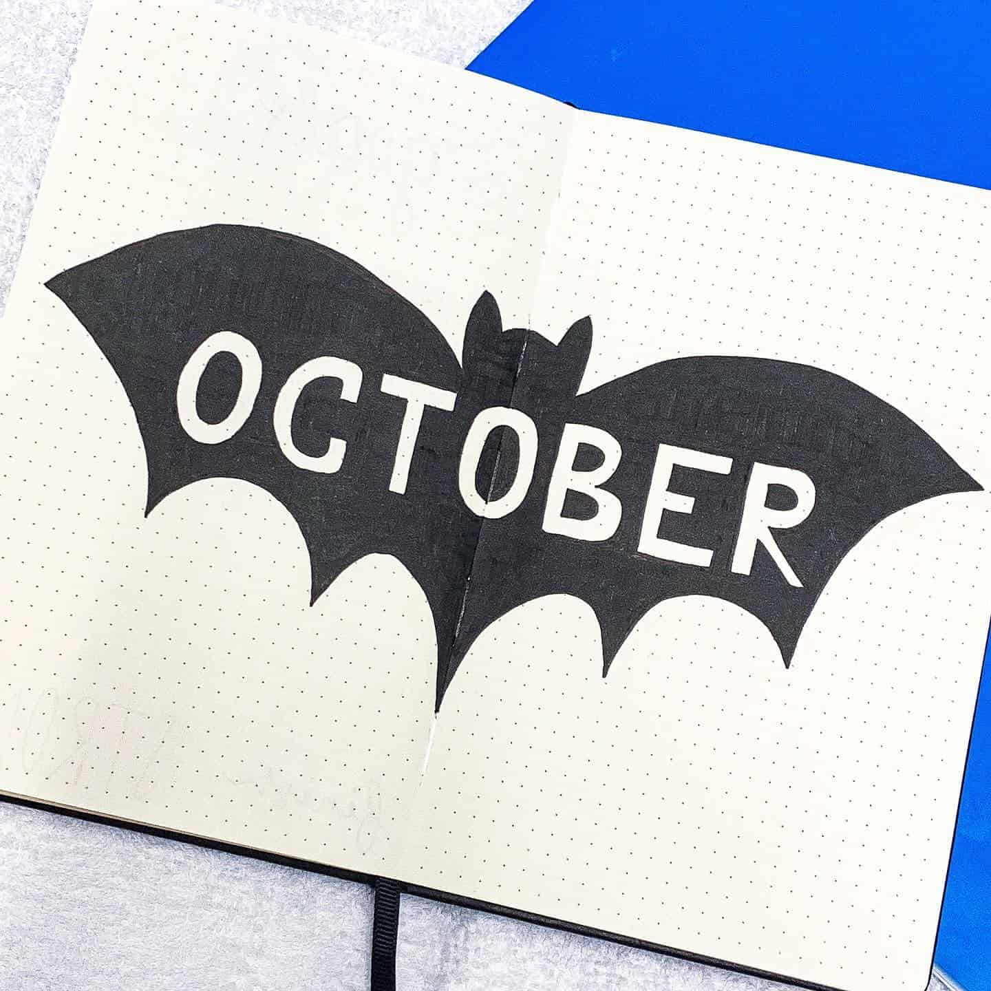 33 Awesome October bullet journal cover spreads