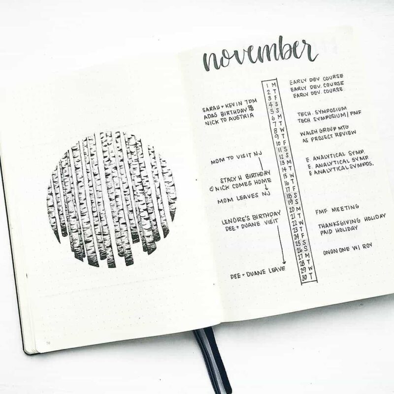 57 Stunning November bullet journal ideas and cover pages