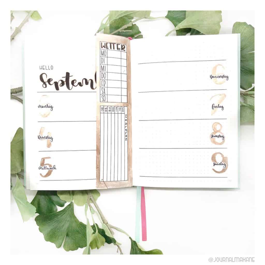 Simple easy and uncluttered spread the ideas for Bullet journaling