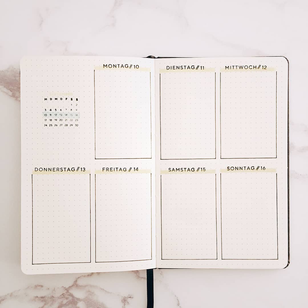 Simple easy and uncluttered spread the ideas for Bullet journaling ...