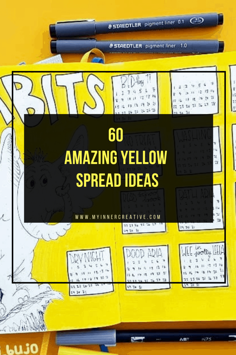 60 Amazing Yellow Bullet Journal Spread Ideas