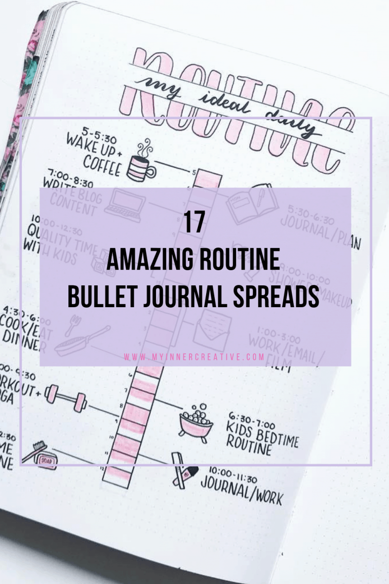 17 Routine spreads in your bullet journal to bring you more structure!