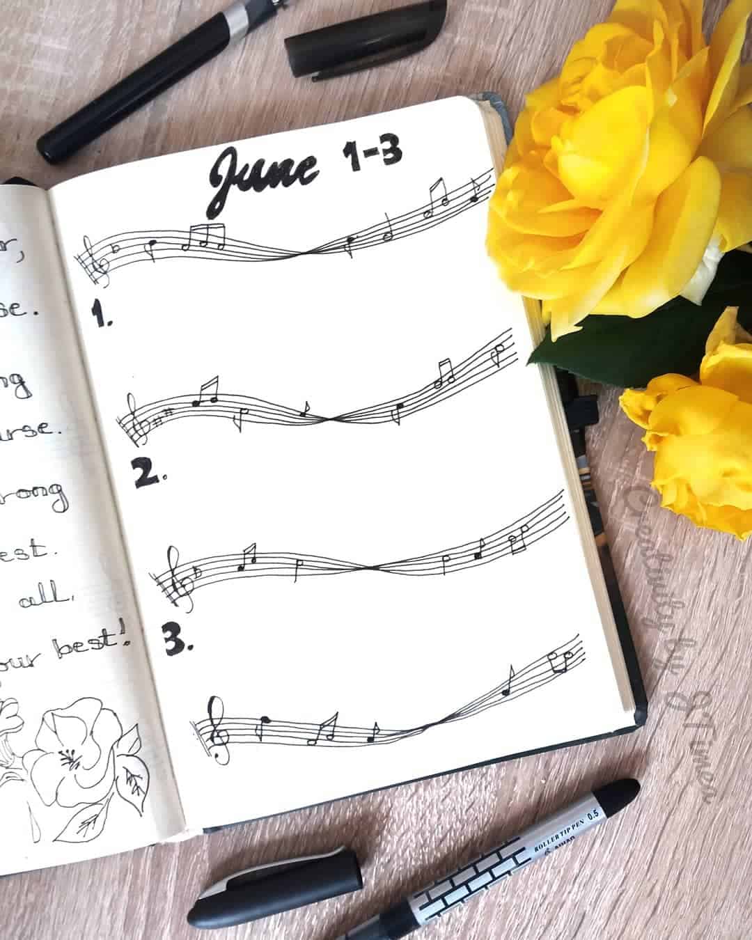 Music Themed Bujo | My Inner Creative