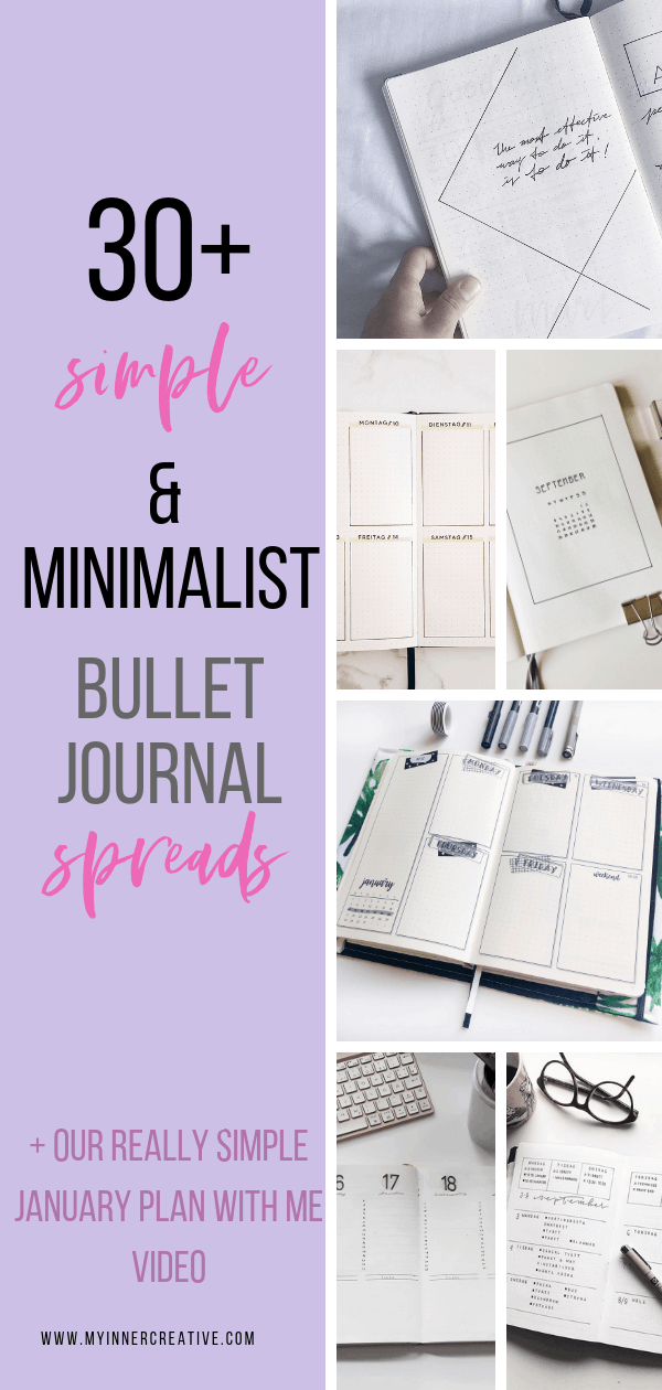 Simple easy and uncluttered spread the ideas for Bullet journaling ...