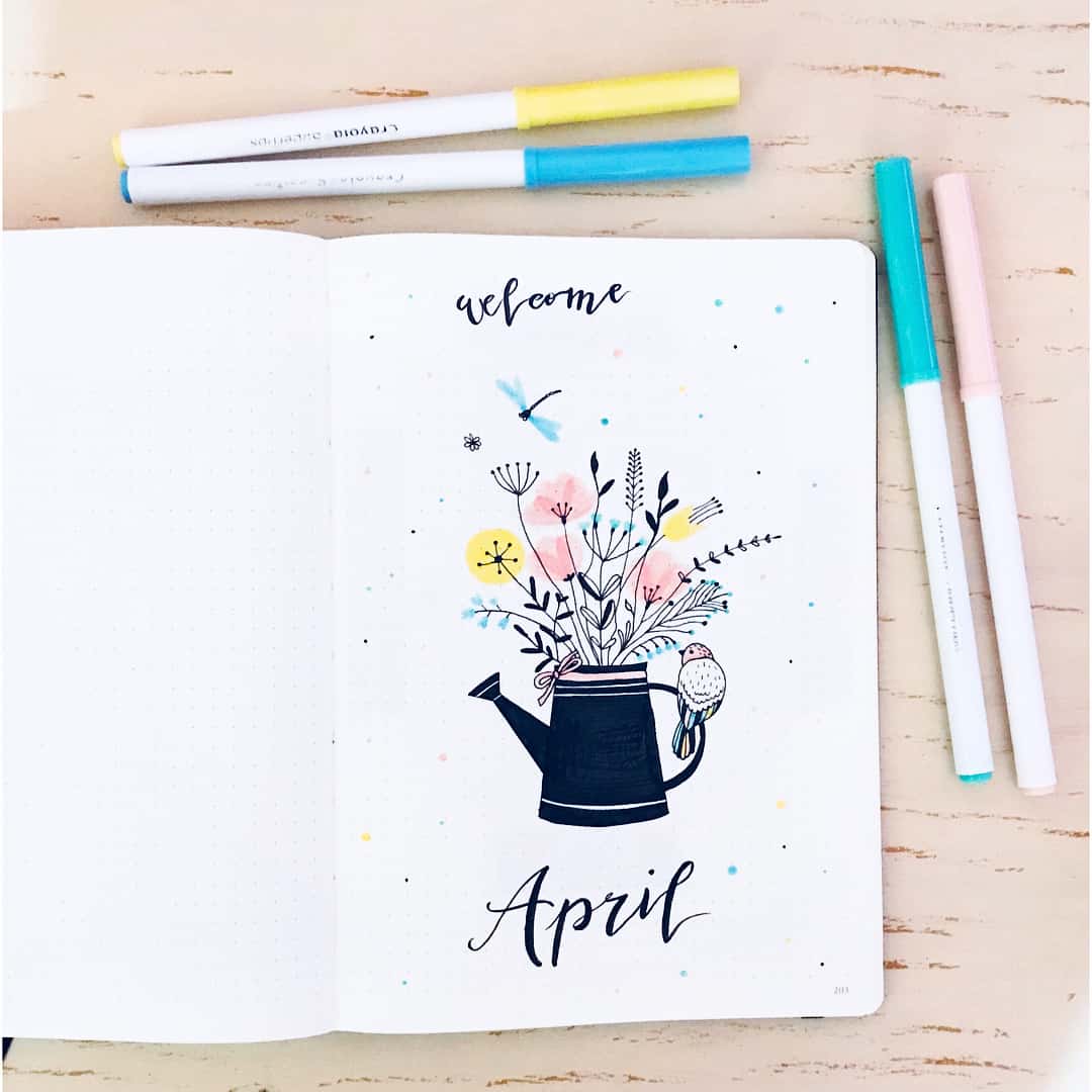 25 Adorable April Spreads for your Bullet Journal My Inner Creative