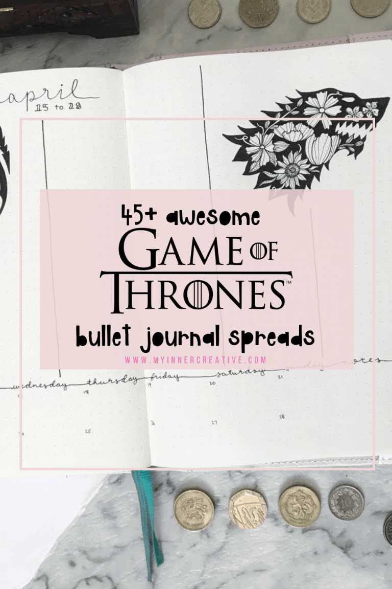 47+ Game of Thrones Themed Bullet Journal Spreads