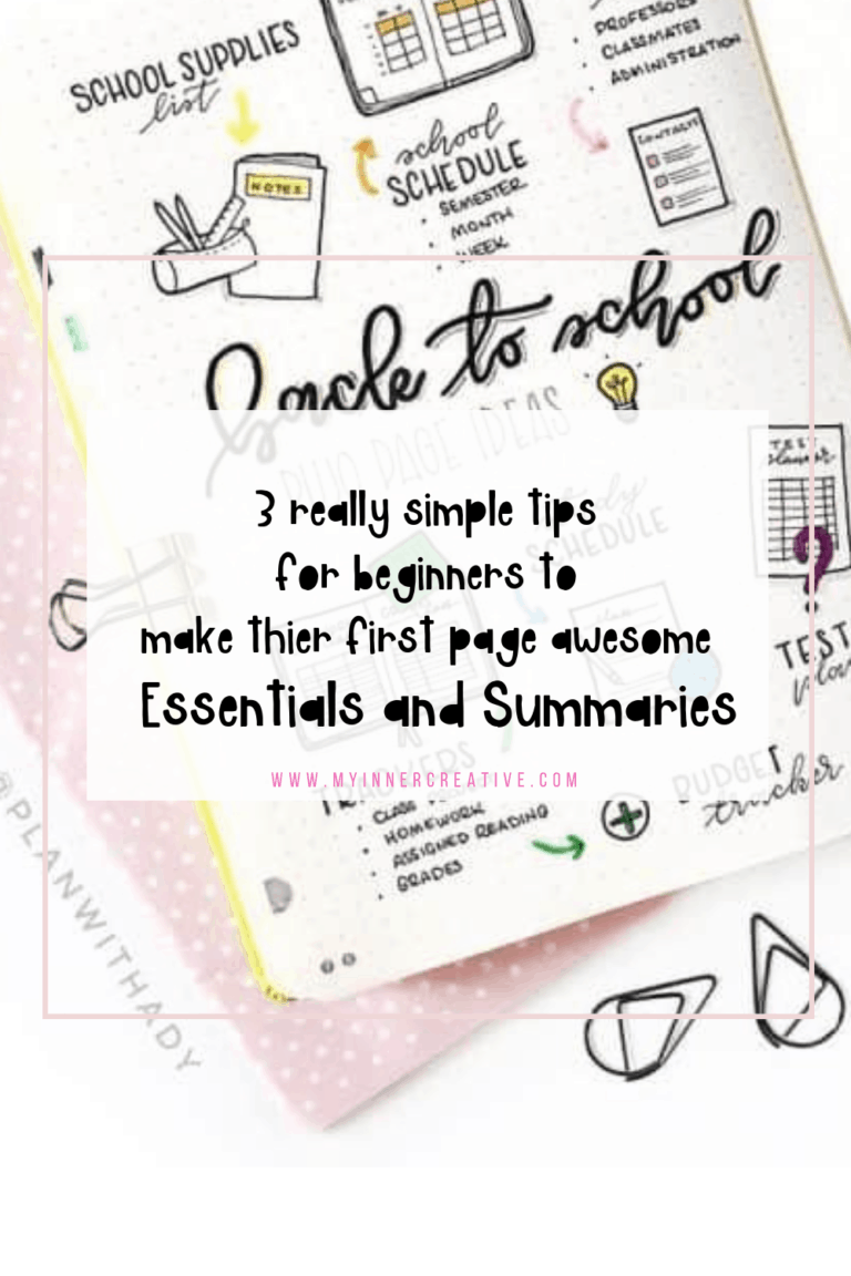 3 tips to creating your own bullet journal Summary and Essentials