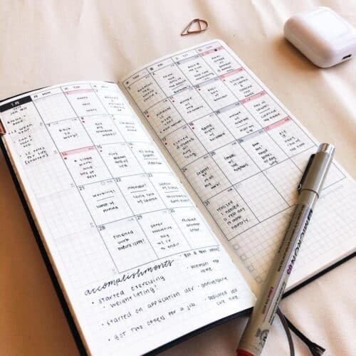 45 different styles to create a Line a Day in your Bullet Journal