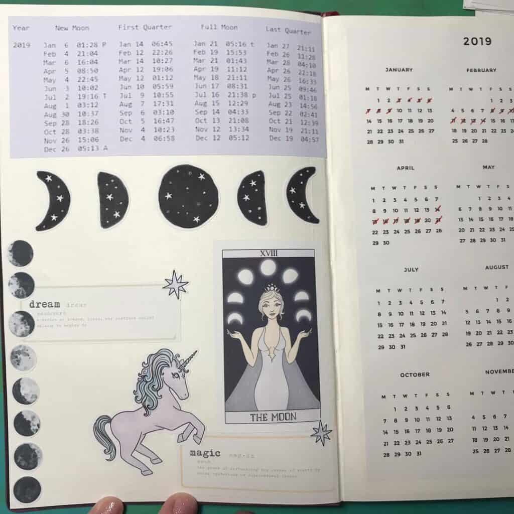 25+ Stellar Moon Phase Spreads for your bullet journal | My Inner Creative