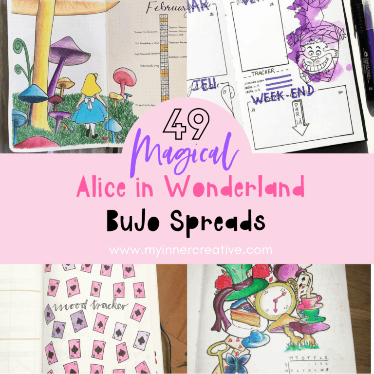 49 Magical Alice In Wonderland bullet journal Themes