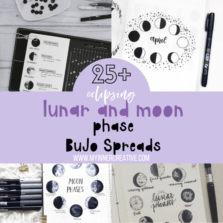 25+ Stellar Moon Phase Spreads for your bullet journal