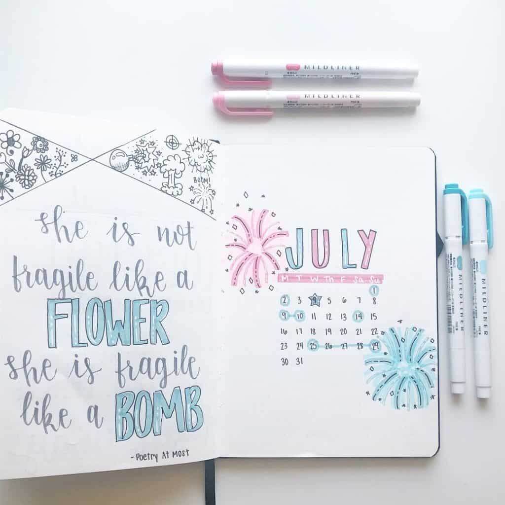 110+ July welcome pages for your Bullet Journal | My Inner Creative