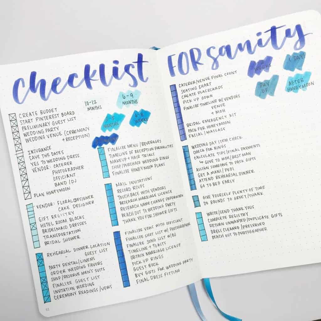 Wedding Planning In Your Bullet Journal 3 Vital Things You