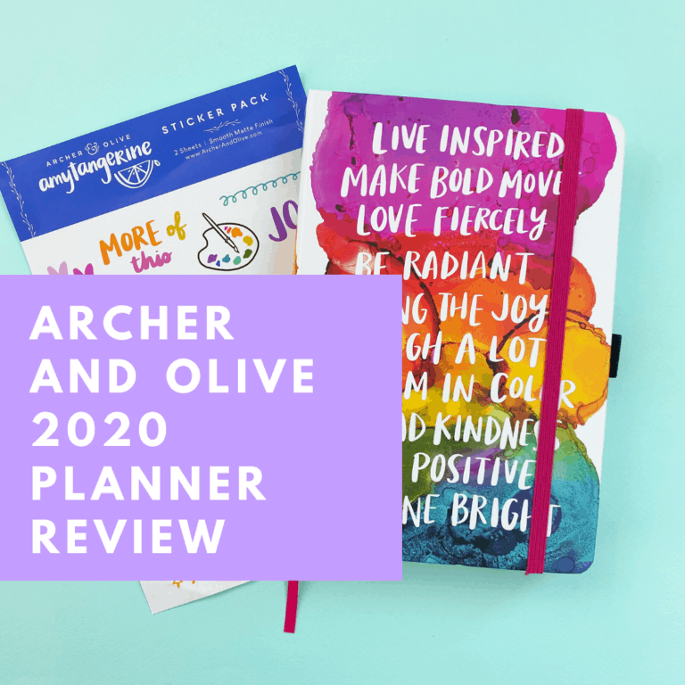REVIEW: Archer and Olive / Amy Tangerine 2020 Planner