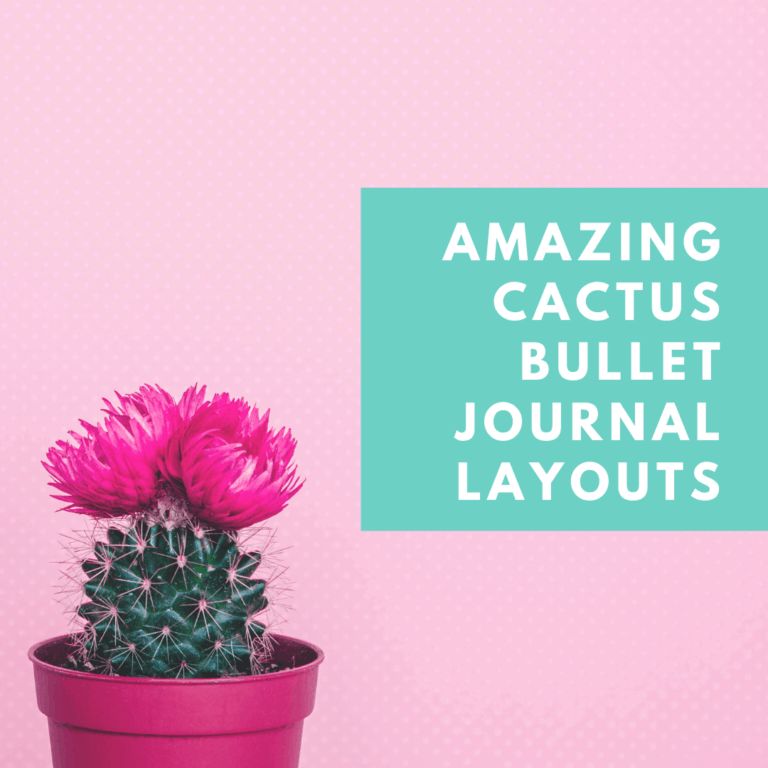 100+ Incredible Cactus Bullet Journal Layouts